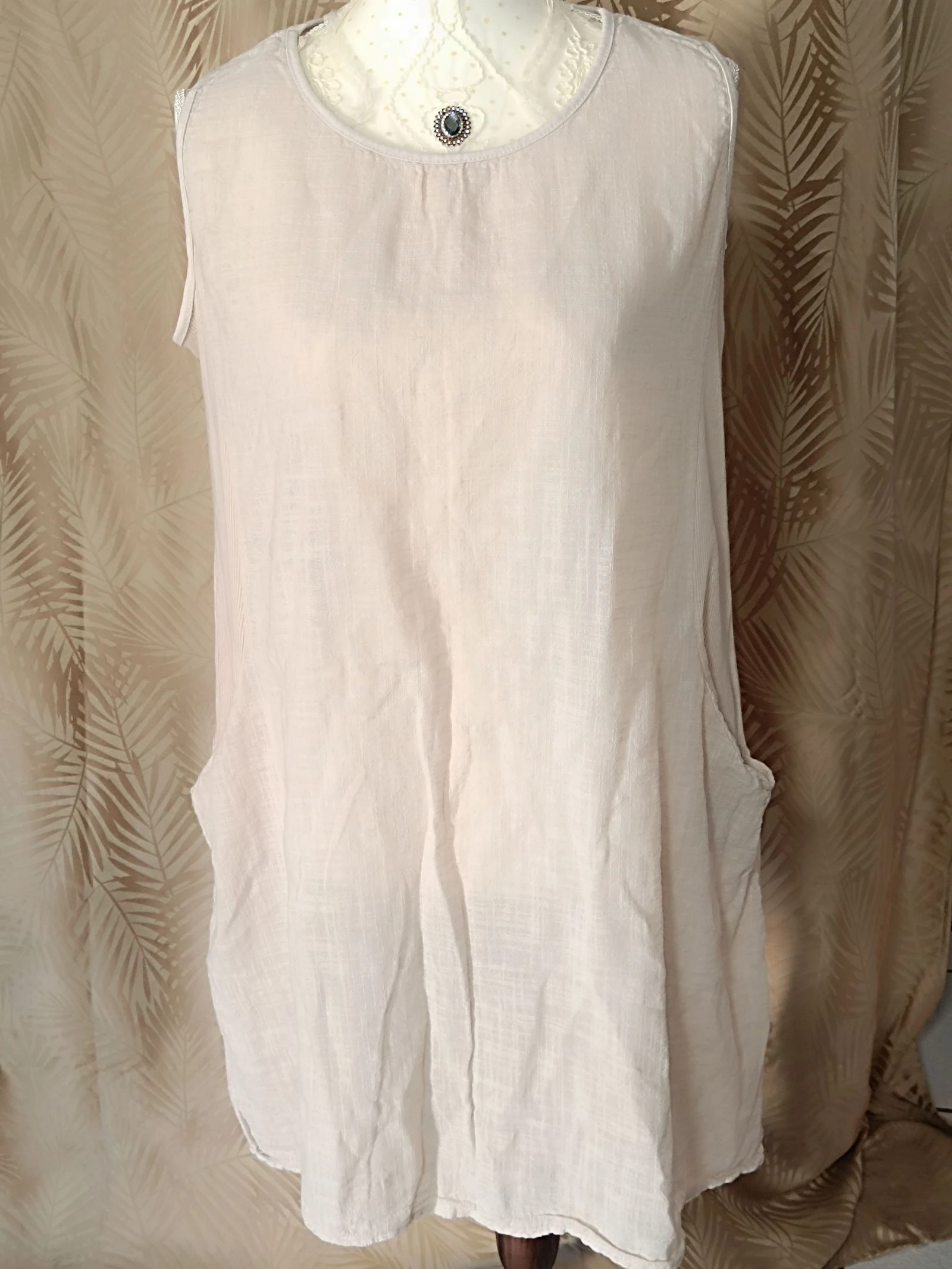 Robe beige à poche beige--Taille XL